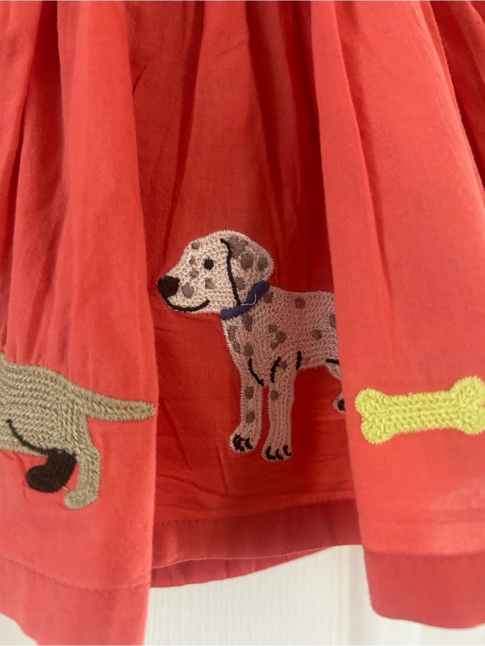 Mini Boden 3–4 Y little girls embroidered dog/puppy lined skirt with pockets - Picture 7 of 11